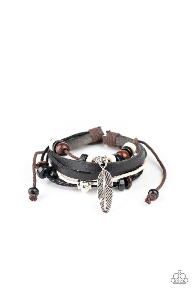 Mountain Bird - Black - Paparazzi Bracelet Image