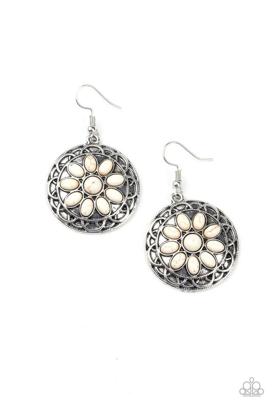 Mesa Oasis - White - Paparazzi Earring Image