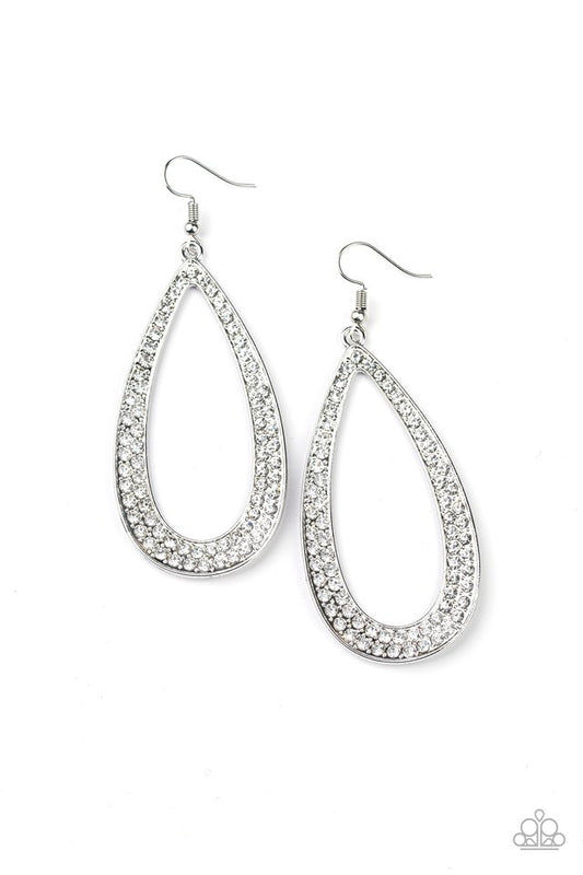 Diamond Distraction - White - Paparazzi Earring Image
