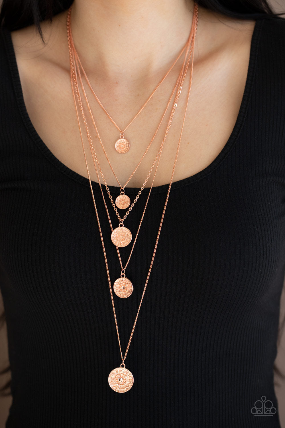 Paparazzi Necklace ~ Medallion Marvel - Copper