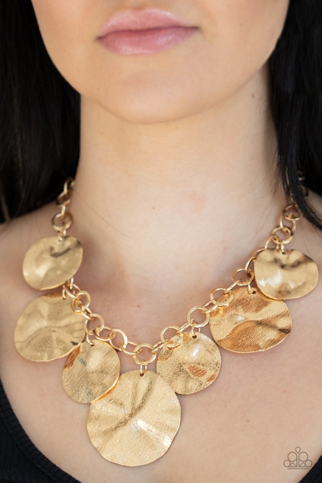 Barely Scratched The Surface - Gold - Paparazzi Necklace Image