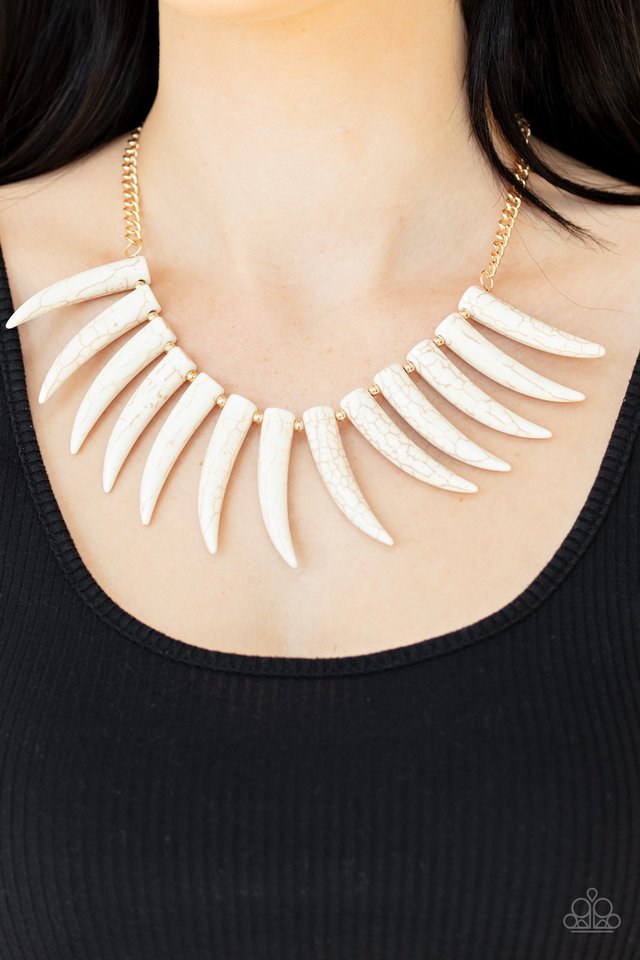 Tusk Tundra - White - Paparazzi Necklace Image