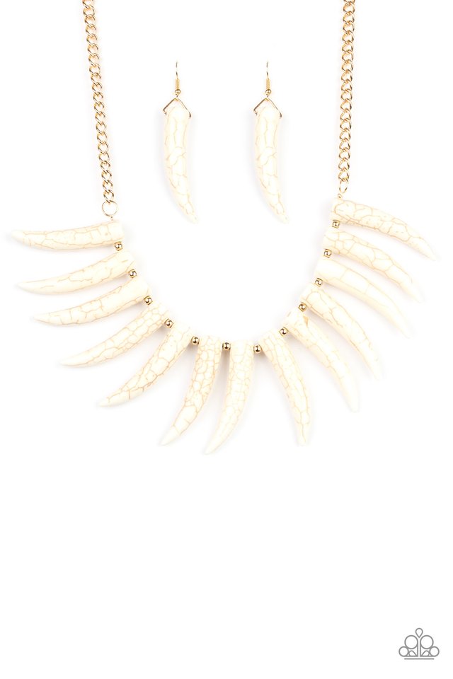 Tusk Tundra - White - Paparazzi Necklace Image