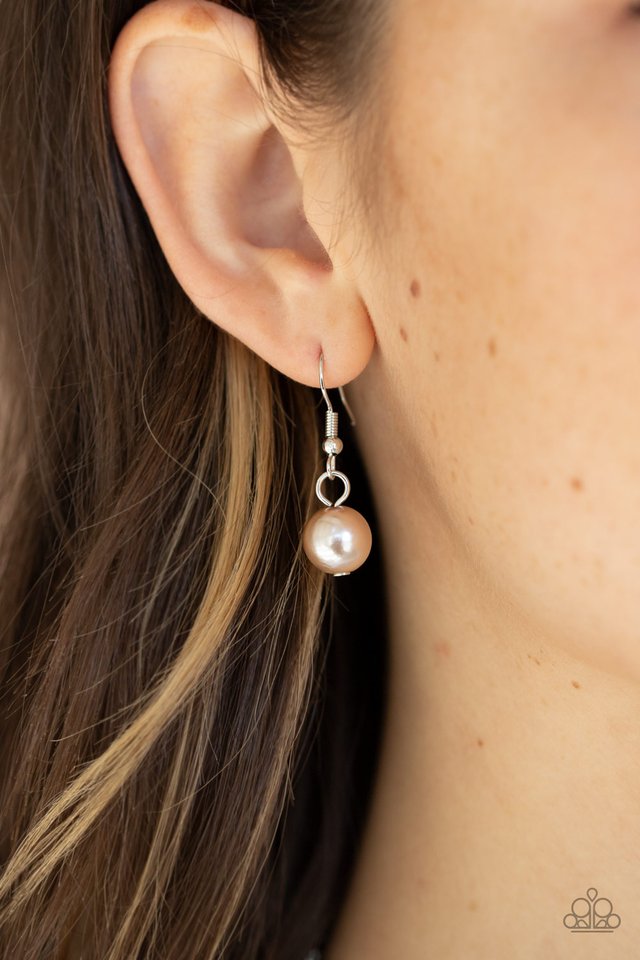 Uptown Pearls - Brown - Paparazzi Necklace Image