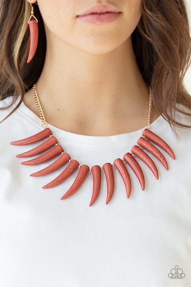 Tusk Tundra - Brown - Paparazzi Necklace Image