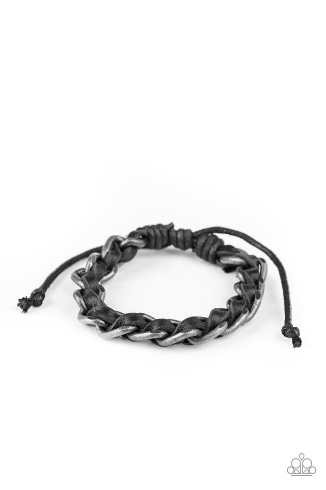 Grease Monkey - Black - Paparazzi Bracelet Image