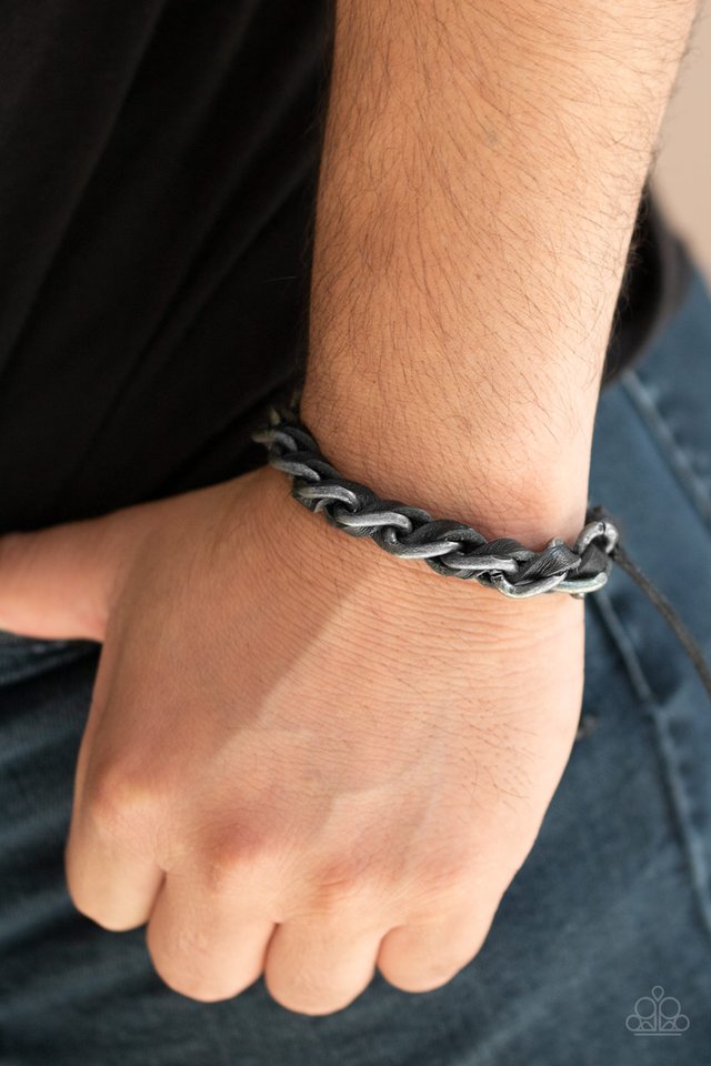 Grease Monkey - Black - Paparazzi Bracelet Image