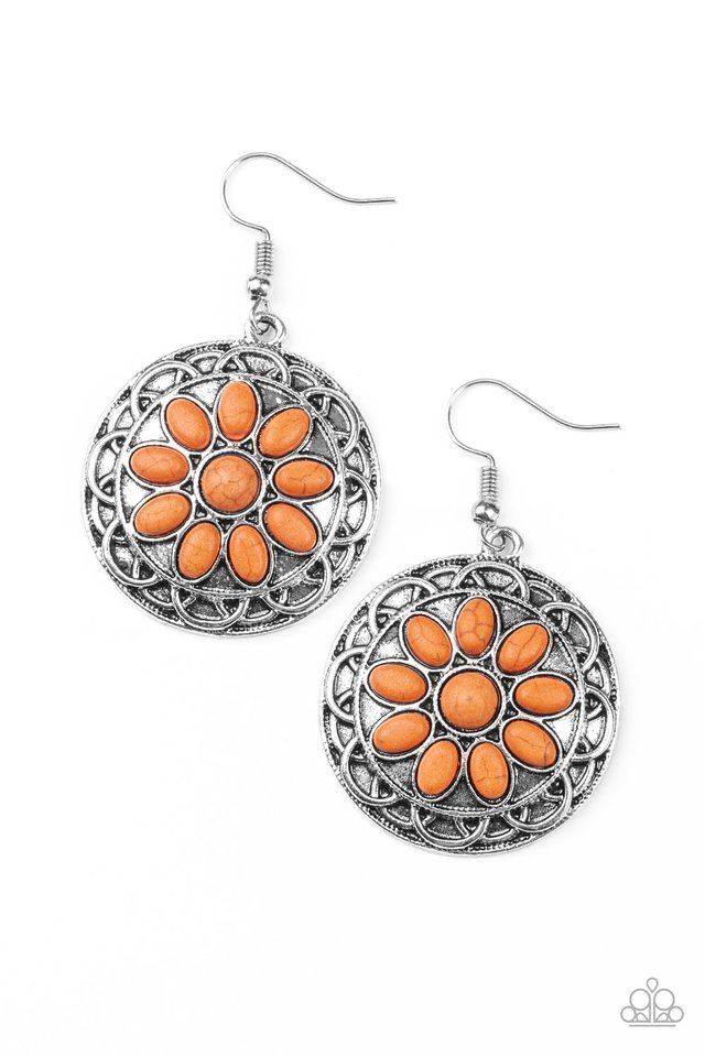 Mesa Oasis - Orange - Paparazzi Earring Image