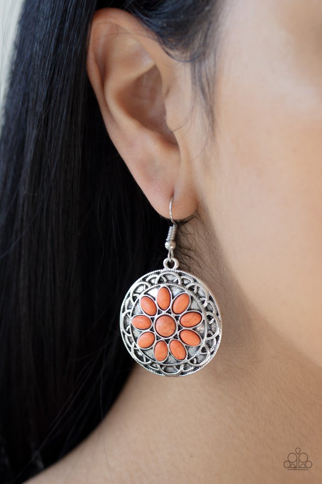 Mesa Oasis - Orange - Paparazzi Earring Image