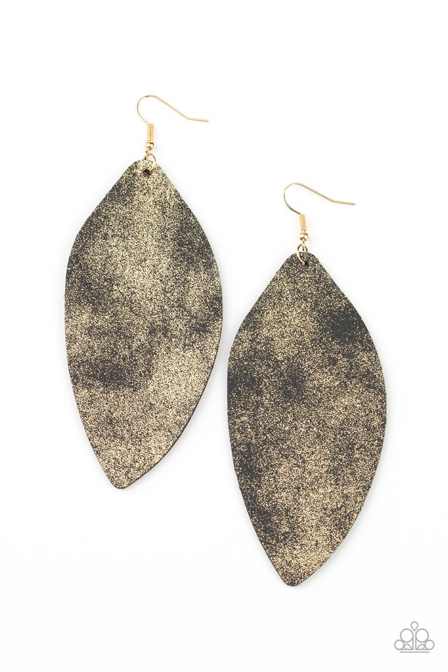 Serenely Smattered - Gold - Paparazzi Earring Image