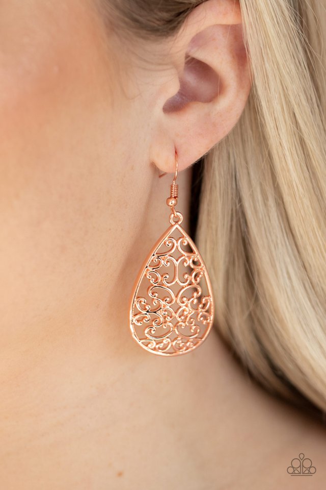 Divine Vine - Copper - Paparazzi Earring Image