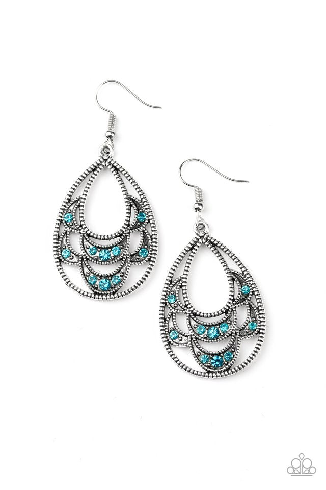 Malibu Macrame - Blue - Paparazzi Earring Image