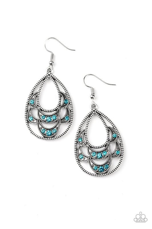 Malibu Macrame - Blue - Paparazzi Earring Image
