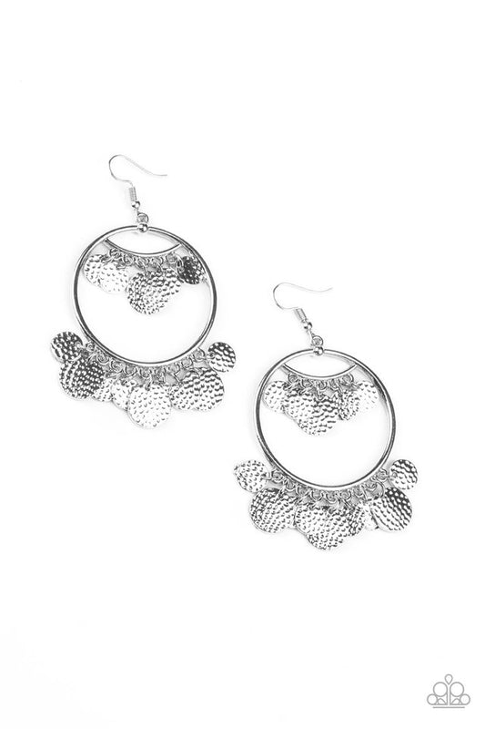 All-CHIME High - Silver - Paparazzi Earring Image