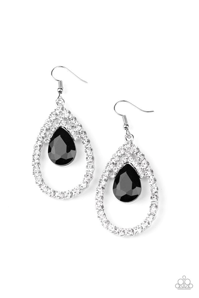 Trendsetting Twinkle - Black - Paparazzi Earring Image