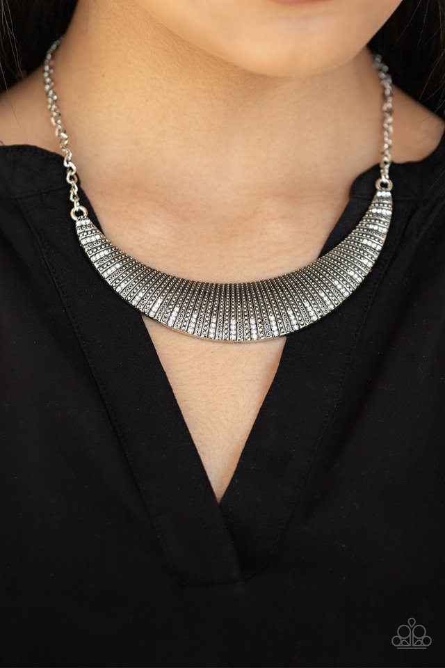 Modern Day Moonshine - White - Paparazzi Necklace Image