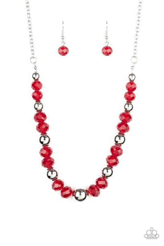 Jewel Jam - Red - Paparazzi Necklace Image
