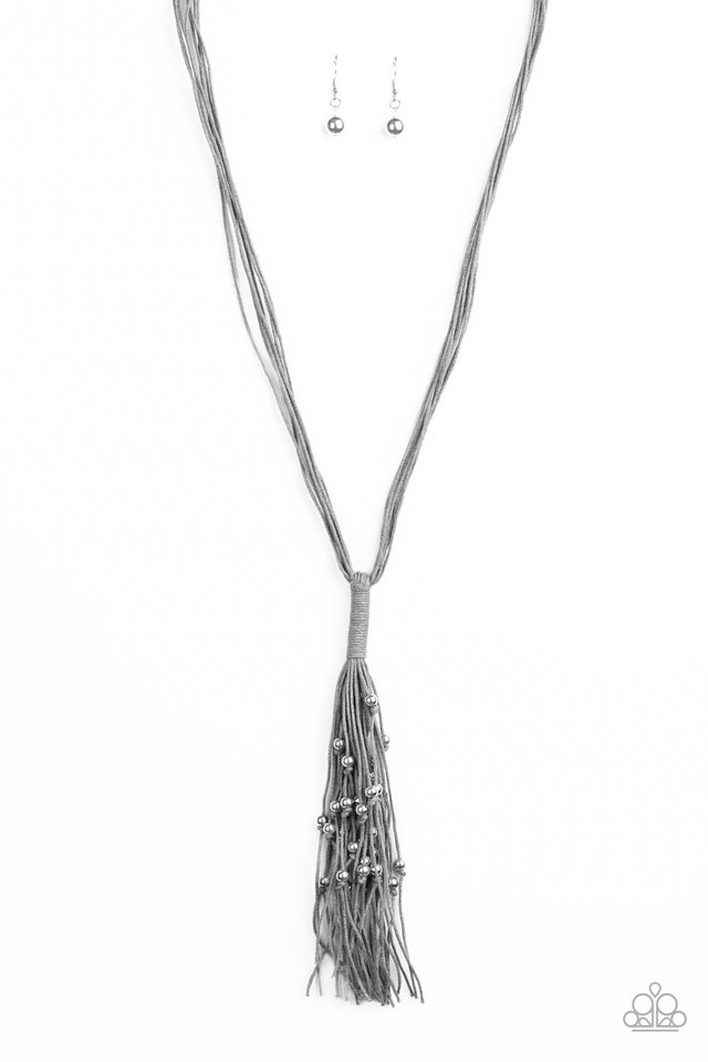 Hand-Knotted Knockout - Silver - Paparazzi Necklace Image