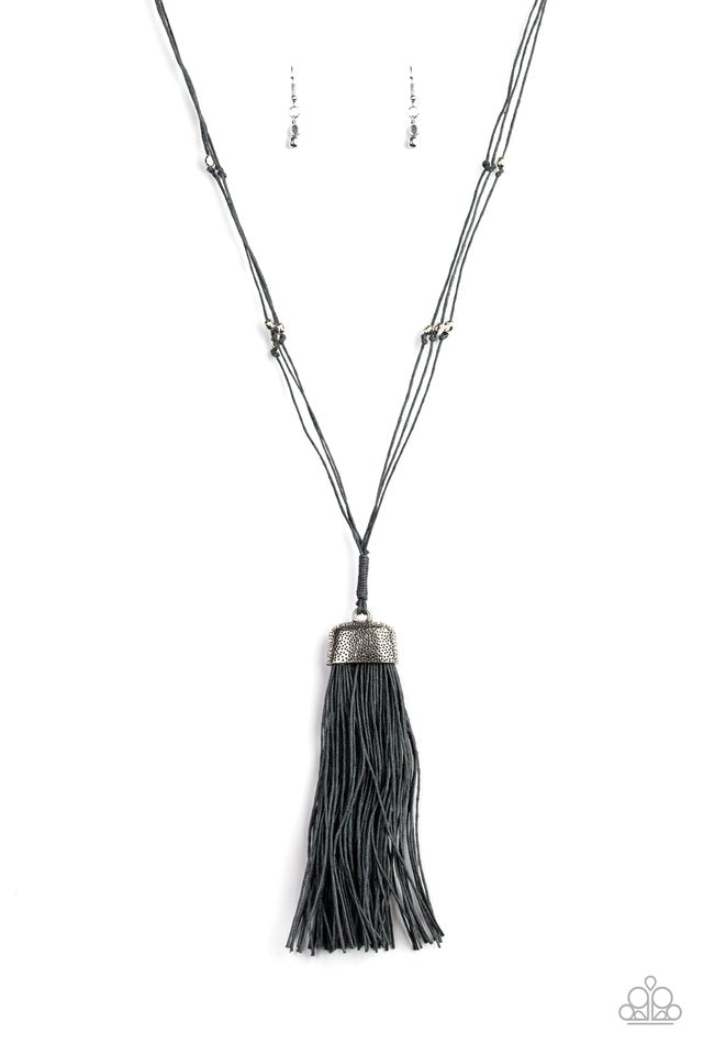 Brush It Off - Silver - Paparazzi Necklace Image