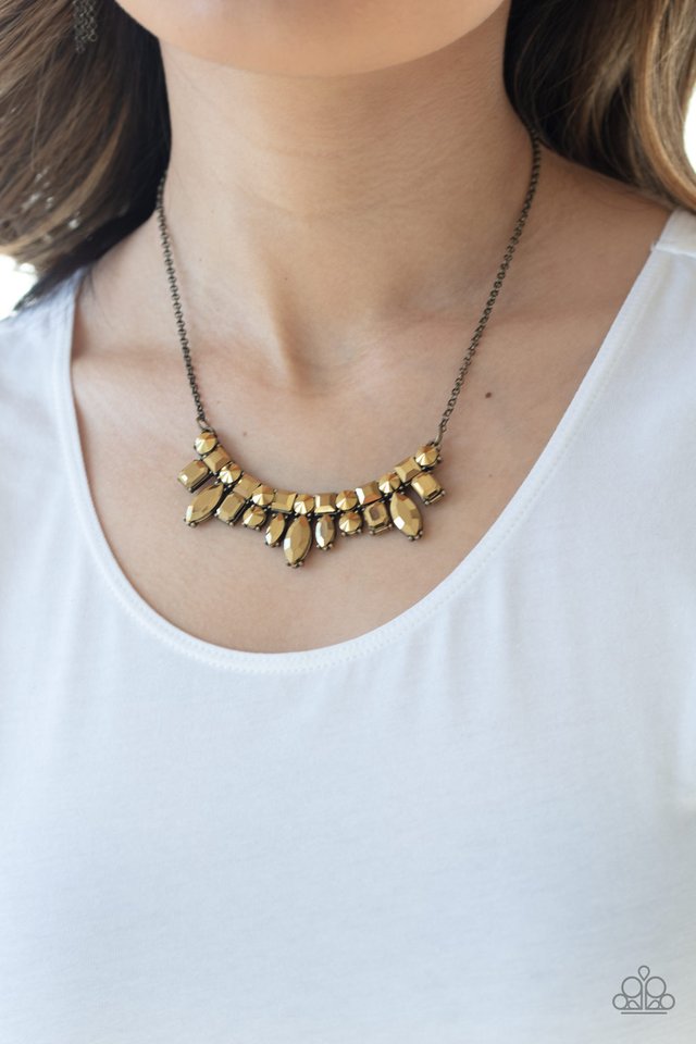 Wish Upon a ROCK STAR - Brass - Paparazzi Necklace Image