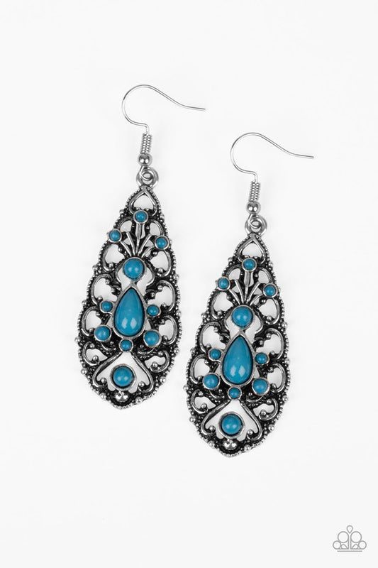 Fantastically Fanciful - Blue - Paparazzi Earring Image