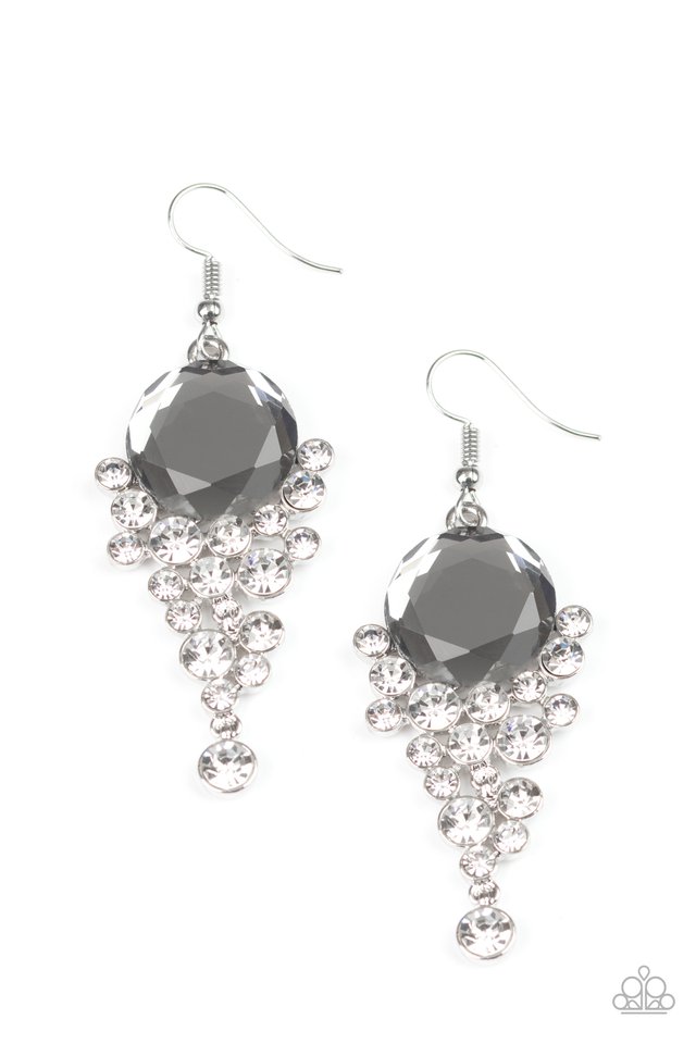 Elegantly Effervescent - Silver - Paparazzi Earring Image