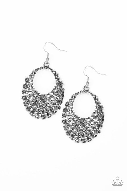 Fierce Flash - Silver - Paparazzi Earring Image