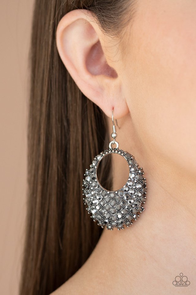 Fierce Flash - Silver - Paparazzi Earring Image