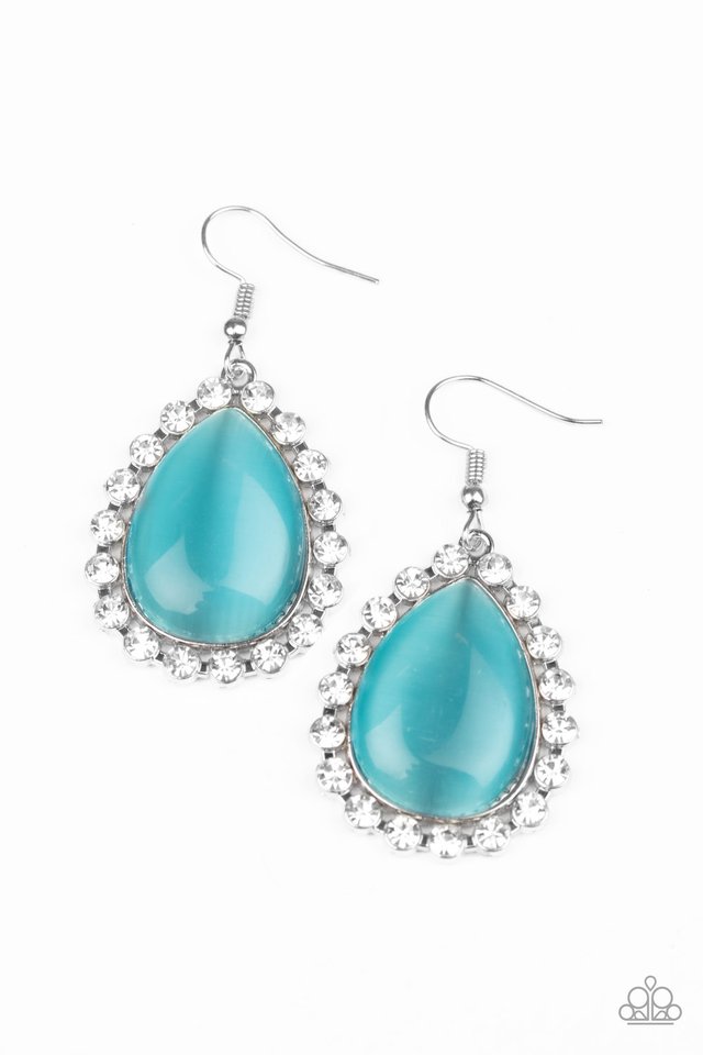 Teardrop Trendsetter - Blue - Paparazzi Earring Image