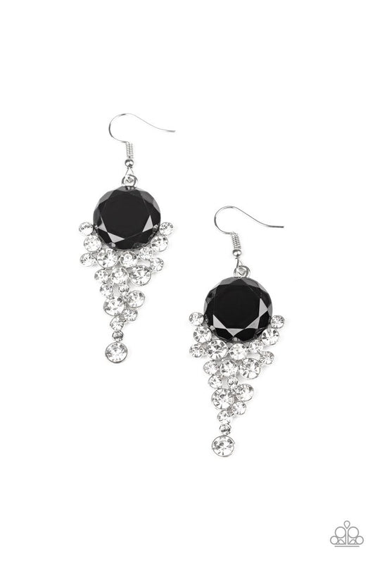 Elegantly Effervescent - Black - Paparazzi Earring Image