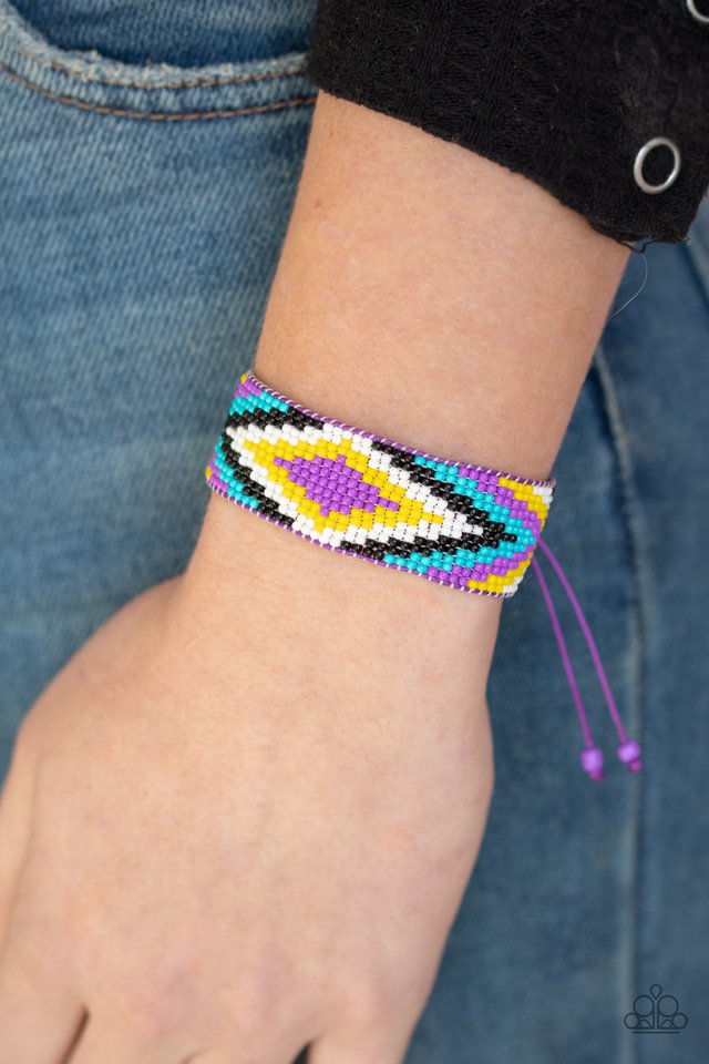 Beautifully Badlands - Purple - Paparazzi Bracelet Image