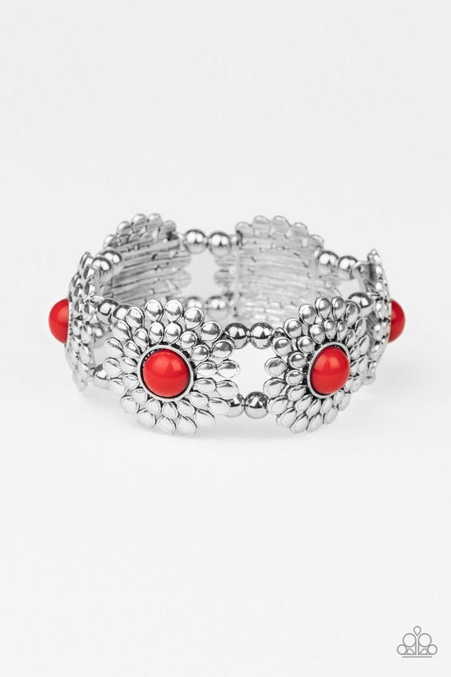 Bountiful Blossoms - Red - Paparazzi Bracelet Image
