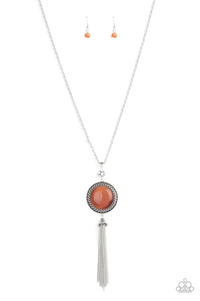 Serene Serendipity - Orange - Paparazzi Necklace Image