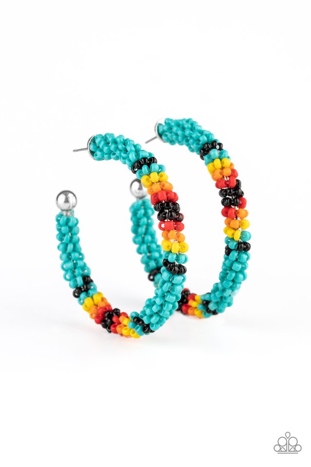 Bodaciously Beaded - Blue - Paparazzi Earring Image