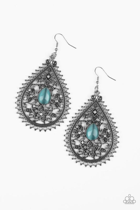 Eden Glow - Blue - Paparazzi Earring Image