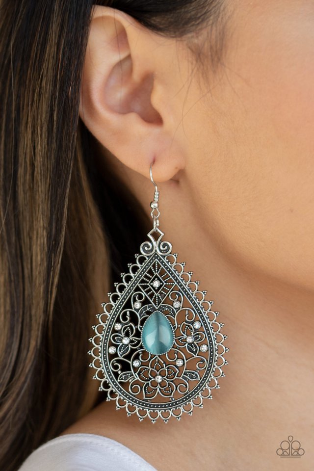 Eden Glow - Blue - Paparazzi Earring Image