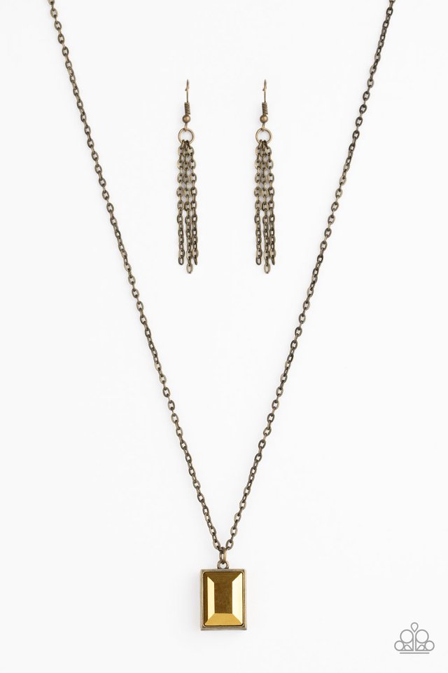 Pro Edge - Brass - Paparazzi Necklace Image