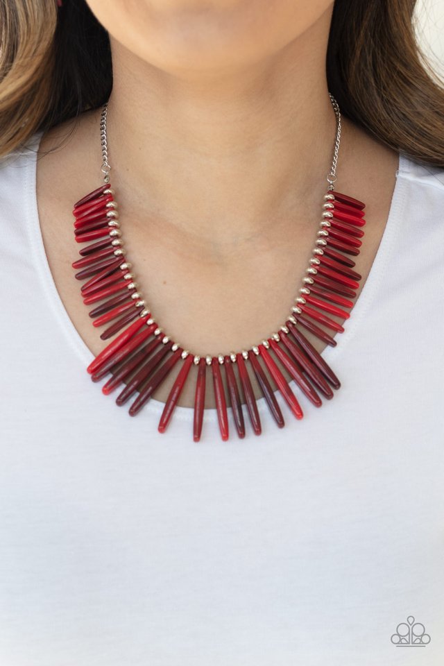 Out of My Element - Red - Paparazzi Necklace Image