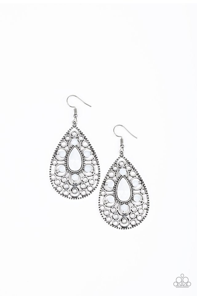 Modern Garden - White - Paparazzi Earring Image