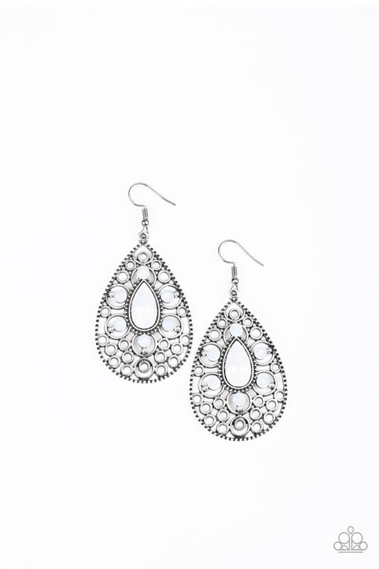 Modern Garden - White - Paparazzi Earring Image