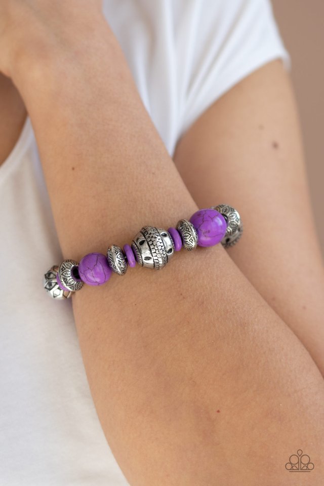 Majestic Masonry - Purple - Paparazzi Bracelet Image