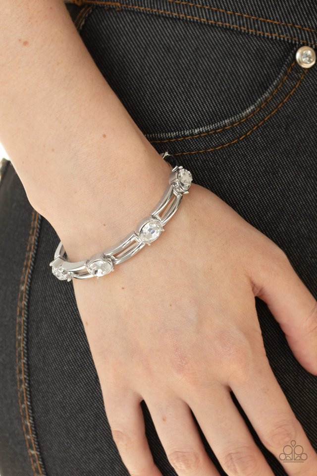 FLASH or Credit? - White - Paparazzi Bracelet Image