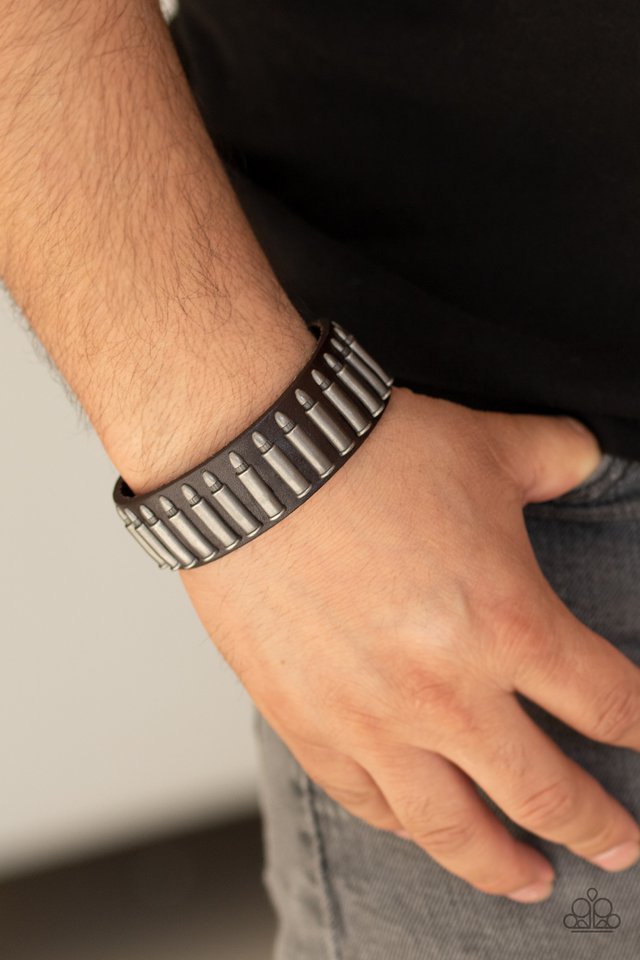 Armed and Dangerous - Brown - Paparazzi Bracelet Image