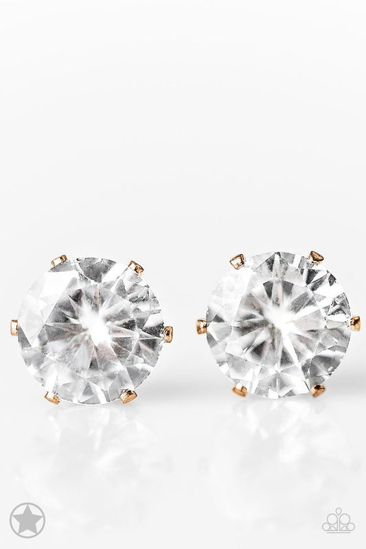 Paparazzi Blockbuster Earrings - Just In TIMELESS - Gold