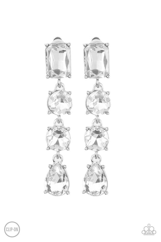 Make A-LIST - White - Paparazzi Earring Image