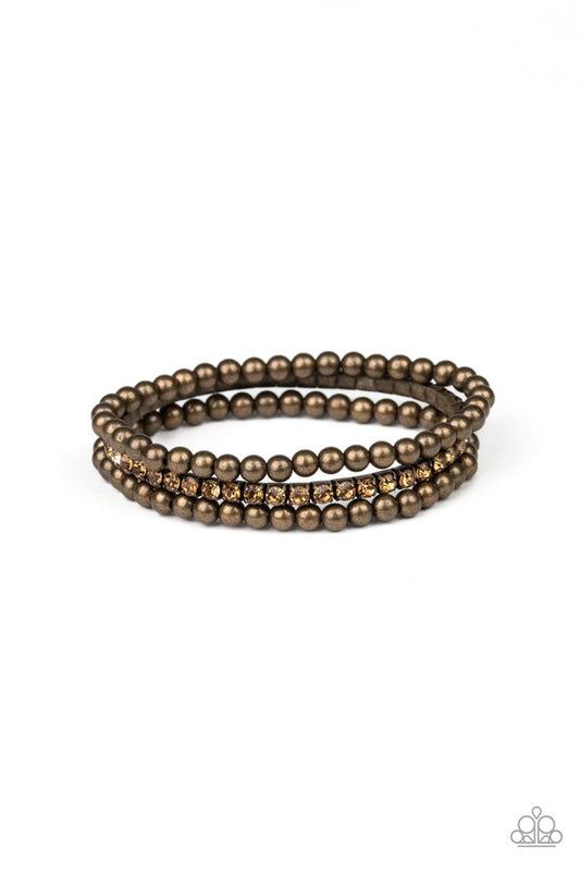 Glam Game - Brass - Paparazzi Bracelet Image