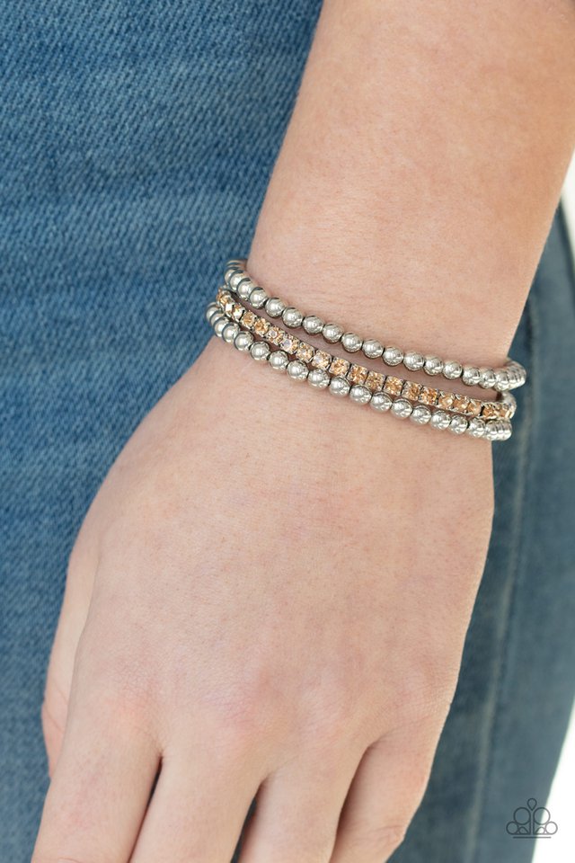 Glam Game - Brown - Paparazzi Bracelet Image