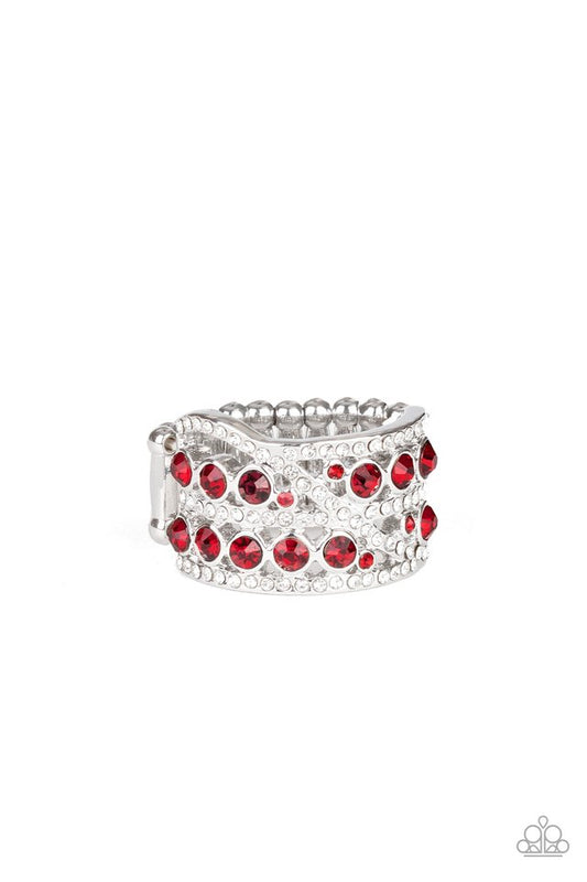 Elegant Effervescence - Red - Paparazzi Ring Image
