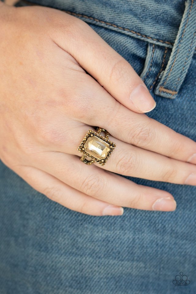 Utmost Prestige - Brass - Paparazzi Ring Image