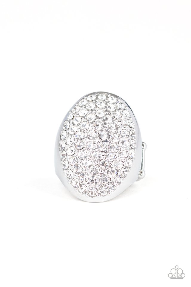Bling Scene - White - Paparazzi Ring Image
